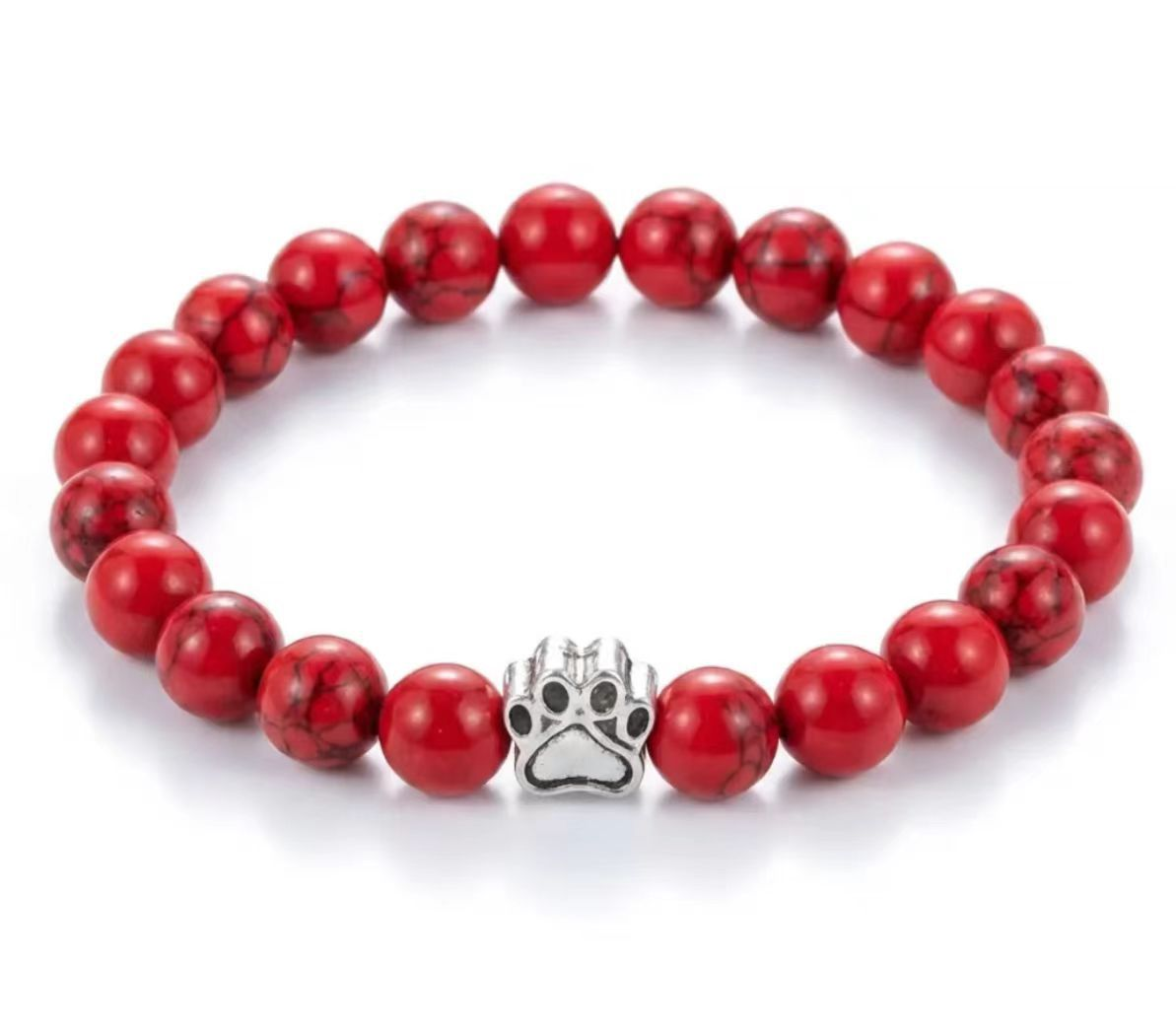 Dog Paw Bead Bracelet