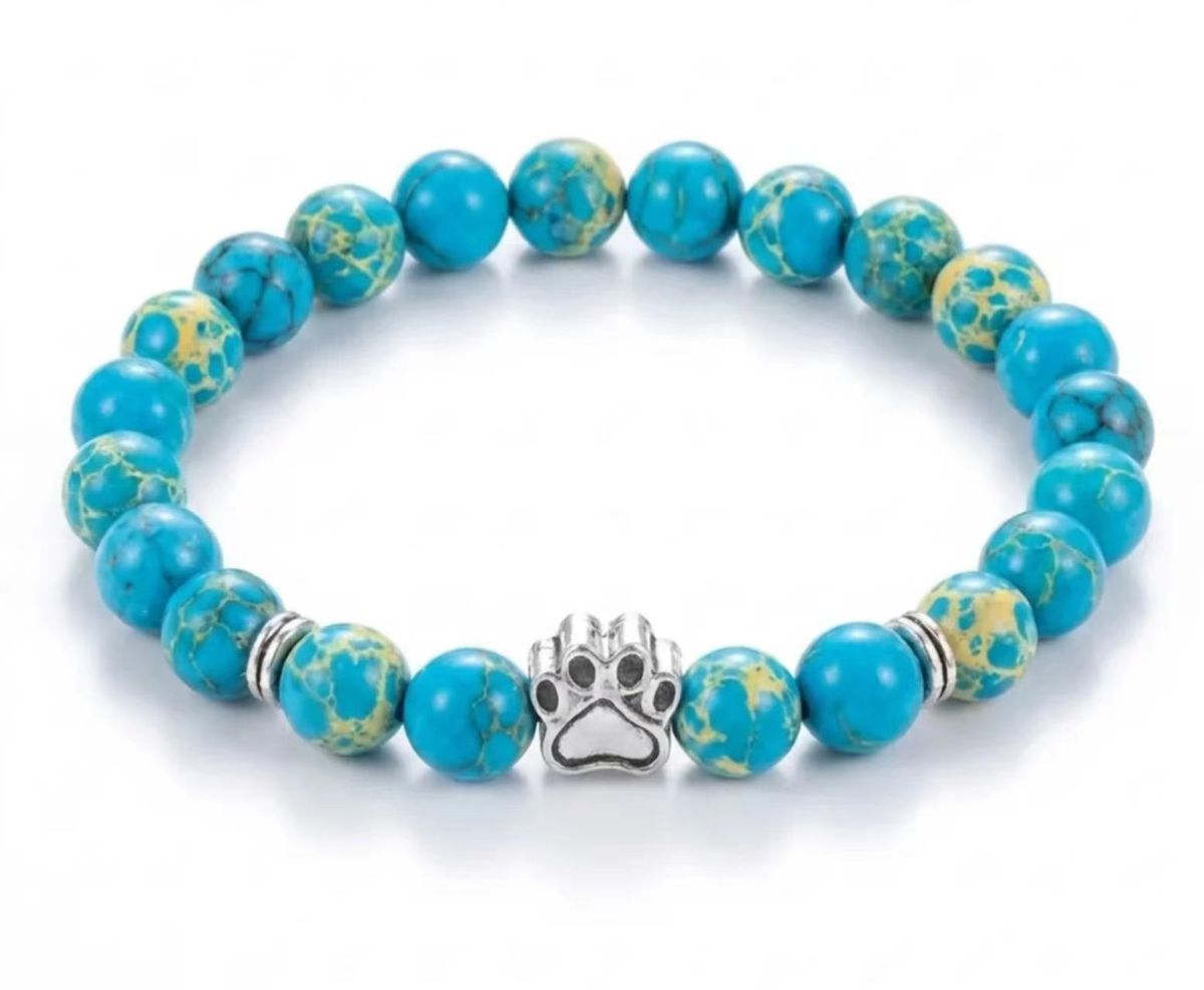 Dog Paw Bead Bracelet