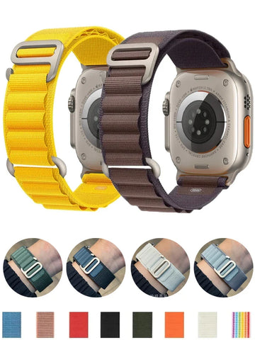 Alpine Style Nylon Apple Watch Loop with Metal Hook