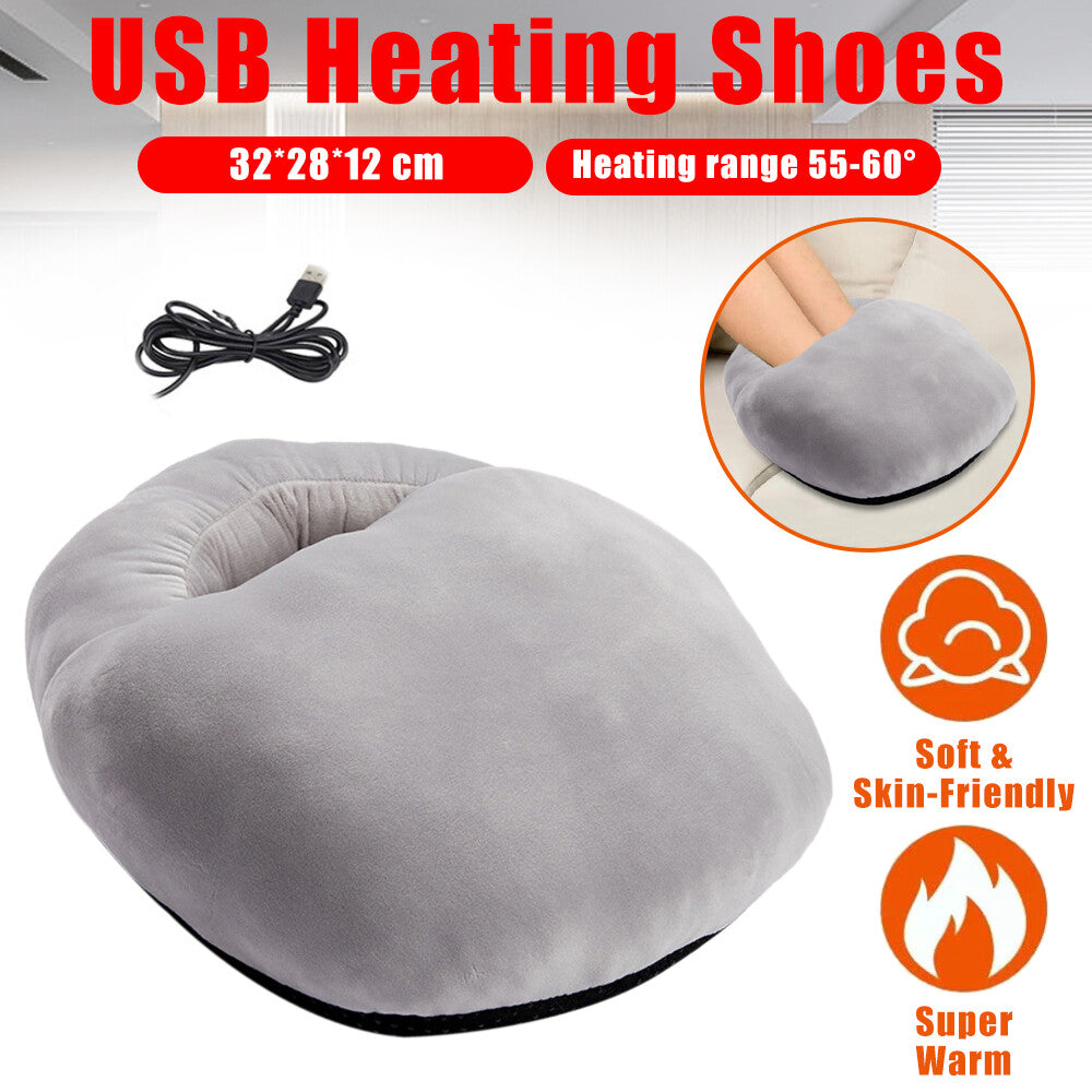 USB Heated Feet Warmer Slippers