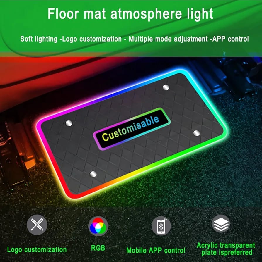 Personalized Car Floor Mat Light